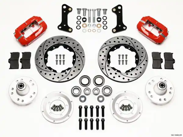 Wilwood Forged Dynalite Front Kit 11.00in Drill-Red 67-69 Camaro 64-72 Nova Chevelle Luxury