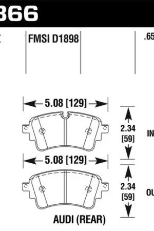 Genuine Hawk 18-19 Audi S5 HPS 5.0 Rear Brake Pads