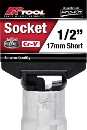 Limited Offer PKTool 1\\/2 inch Dr 17mm Short Socket - PT10617 (Pickup Only)