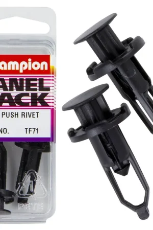 Original Champion Fasteners Push Rivets (18mm Head, 28mm Length, to Suit 9mm Hole) - Pack of 2 - TF71