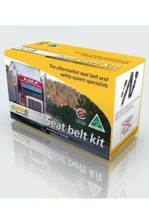 Buy Online APV Safety Products 90\\/90 On-Pillar Retractor 2.6m Lap Sash Seat Belt with 450mm Stalk Type Lower Strap and Fasteners (Black) - K1514