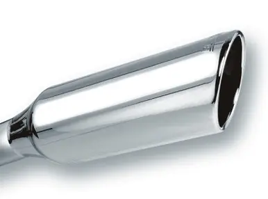 Weekend Sale Borla 2.25in Inlet 4in Round Rolled Angle Cut x 12in Long Embossed Exhaust Tip - 20245