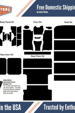 Insulation Sound Deadener Kit for 60-66 Chevy Panel Delivery Van Shield Complete Instant Buy