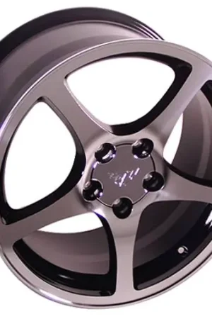 C5 Style Wheel Black Machined - GM Staggered 4 Wheel Package Grab Now