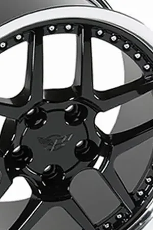 Z06 Style Wheel Black - GM Staggered 4 Wheel Package Buy Direct
