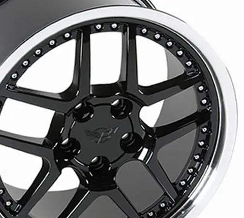 Z06 Style Wheel Black - GM Staggered 4 Wheel Package Buy Direct