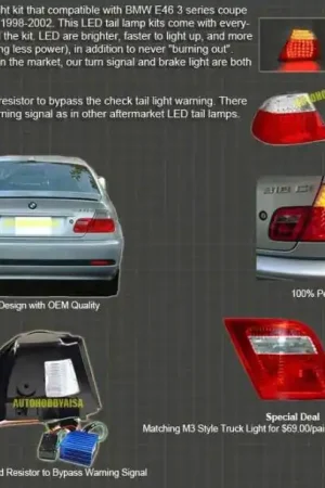 E46 2D LED Clear 00-03 Mega Sale
