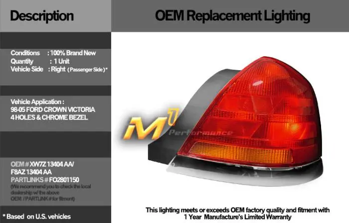 Limited Offer Crown Victoria OEM Tail Lights