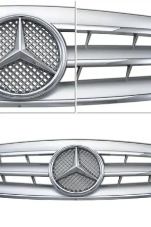 W203 C Class Grille - Silver Free Returns