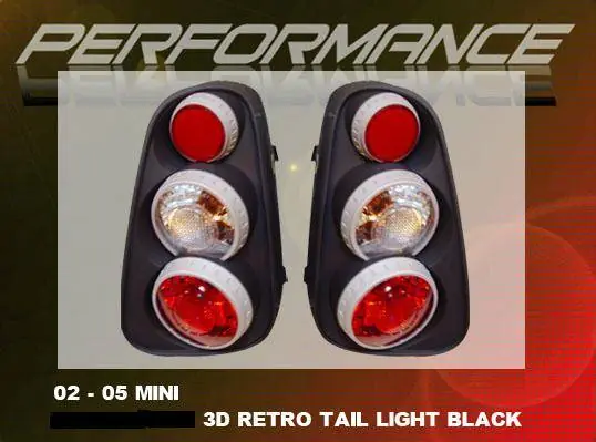 Shop Now Black 3D Retro Tail Lights