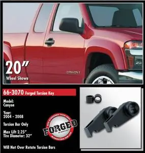 Worldwide Shipping ReadyLift Forged Torsion Key Suspension Leveling Kit - 2.25 Inch Lift 33 Inch Ma