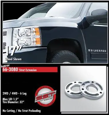 ReadyLift Strut Extension Suspension Leveling Kit - 1.5 Inch Lift 32 Inch Max Ti Brand New