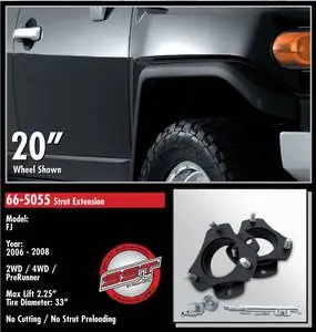 ReadyLift Strut Extension Suspension Leveling Kit - 2.25 Inch Lift 32 Inch Max T Free Shipping