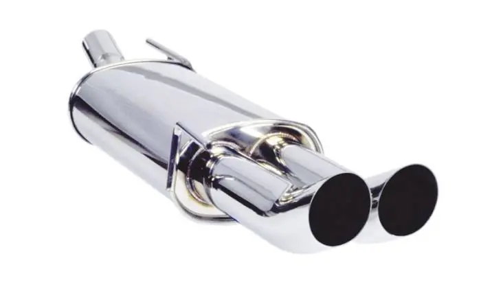 Stainless Steel Rear Section Exhaust Piping with Dual DTM Tips - 1714 Original