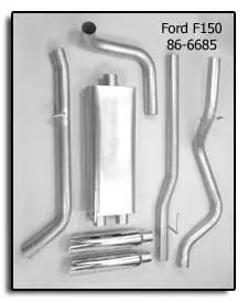 Certified Predator Performance Split Rear Exit Dual Exhaust System - 86-6685