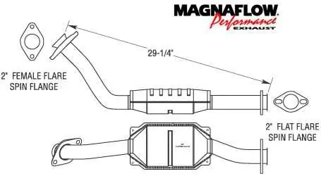 MagnaFlow Direct Fit 29.25 Inch Catalytic Converter - 93385 Same Day Shipping