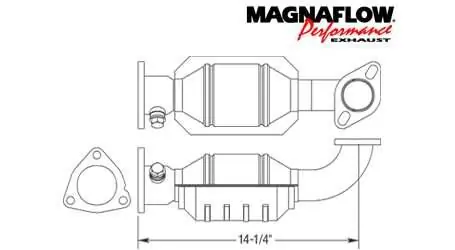 Budget MagnaFlow Direct Fit Front Catalytic Converter - 23263