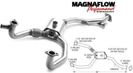 MagnaFlow Direct Fit Front Catalytic Converter - 23866 New Arrival