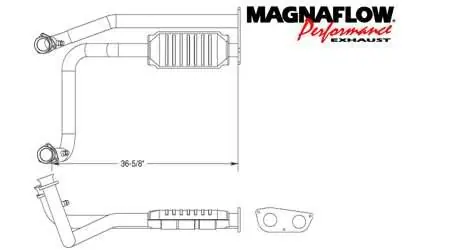 Premium MagnaFlow Direct Fit Front Catalytic Converter - 95470