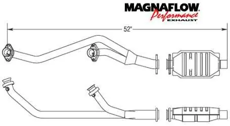 MagnaFlow Direct Fit Main Catalytic Converter with Pre-Converter - 93350 Wholesale