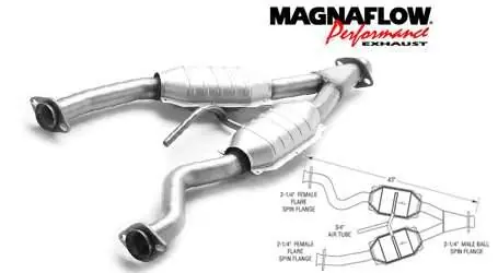 Time-Limited MagnaFlow Direct Fit Y-Pipe Catalytic Converter - 23338