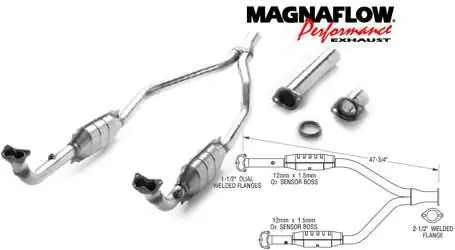 MagnaFlow Direct Fit Y-Pipe Catalytic Converter - 23821 Today Only