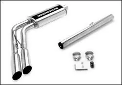 Bargain Magnaflow Cat-Back Exhaust System with Dual Side Exit Pipes Before the Rear Tire on Independent Front Suspension - 16701