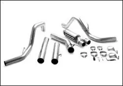 Money Back Guarantee Magnaflow PRO Series 5 Inch Exhaust System with Dual Turbo-Back Tuner - 17990