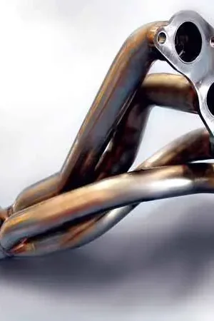 4-2-1 Brushed Stainless Steel Exhaust Header - 2PC Blue - HHS5020B Markdown