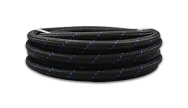 Direct From Manufacturer Vibrant -8 AN Two-Tone Black/Blue Nylon Braided Flex Hose (10 foot roll) - 11968B