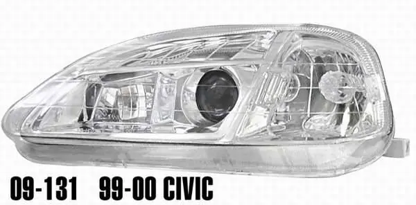 Clear Projector Headlights with Chrome Housing - 9131 Free Delivery