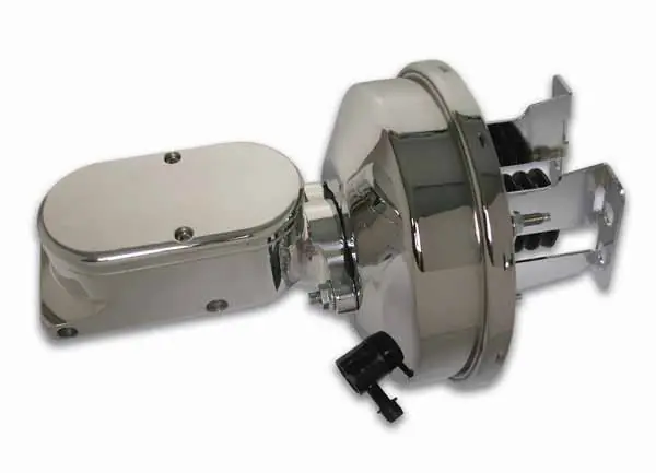 SSBC Billet Aluminum Dual Bowl Master Cylinder - Plain Cap and 9 Inch Chrome Booster - A28141CB-1 Best Price