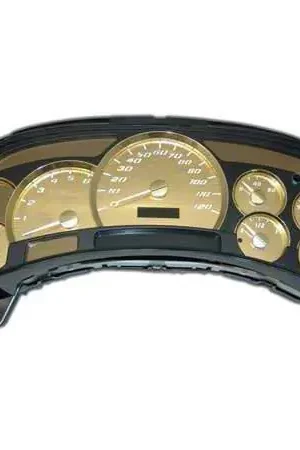 US Speedo Platinum Font Stainless Steel Gauge Face with White Back and Color Match Needles - Displays 120 MPH - No Transmission - SS GM 18G Limited Time