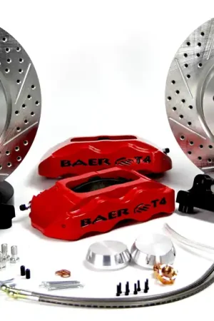 Baer Brakes 4261289S-X1 Baer Brakes 13" Track4 Front Brake Kit, Silver, SDZ, ARP Studs Special Discount