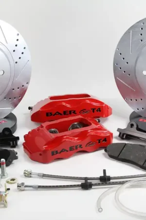 Baer Brakes 4301412MG-1 Baer Brakes 13" Track4 Front Brake Kit, Monster Green, Slot In Demand