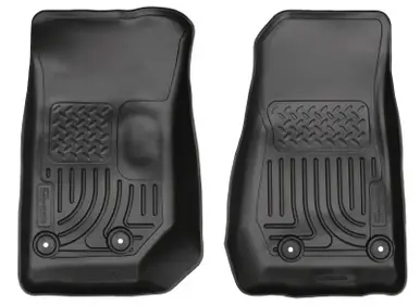 While Supplies Last Husky Liners 14 Jeep Wrangler 2/4 Door Weatherbeater Black Front Floor Liners - 18041