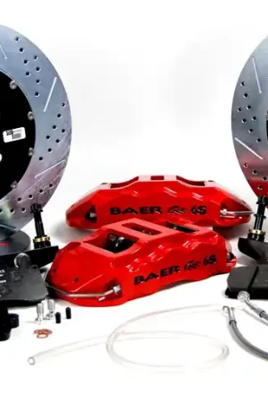 Trending Baer Brakes 4302385FR-1 Baer Brakes 14" Extreme+ Rear Brake Kit, Fire Red, Slot