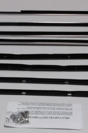 Window Sweeps Weatherstrip for 1965-1966 Ford Fullsize Sedan Black Front Rear Authentic