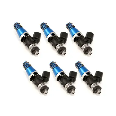 Weekend Sale Injector Dynamics 1340cc Injectors - 60mm Length - 11mm Blue Top - Denso Lower Cushion (Set of 6) - 1300.60.11.D.6