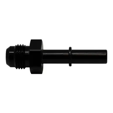 DeatschWerks 6AN Male Flare to 5/16in Male EFI Quick Connect Adapter - Anodized Matte Black - 6-02-0112-B Worldwide Shipping