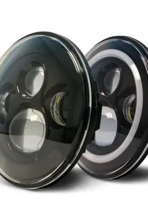 DV8 Offroad 07-18 Jeep Wrangler JK LED Projector Headlights w/ Angel Eyes Weekend Sale