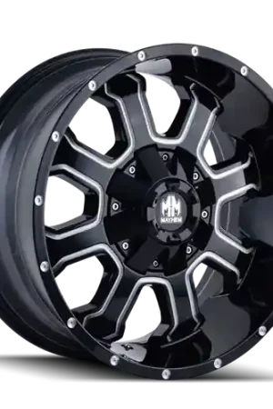 Reduced Price Mayhem 8103 Fierce 20x10 / 6x135 BP / -19mm Offset / 106mm Hub Black w/ Milled Spokes Wheel