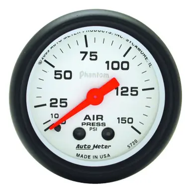 Autometer Phantom 52mm 0-150 PSI Mechanical Air Pressure Gauge - 5720 Best Choice