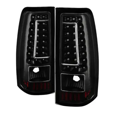 High Quality Xtune Chevy Silverado 1500-2500-3500 03-06 C-Shape LED Tail Lights Black ALT-ON-CS03-G2-LED-BK - 5081261