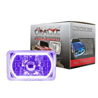 Secure Checkout Oracle Pre-Installed Lights 4x6 IN. Sealed Beam - UV/Purple Halo - 6909-007