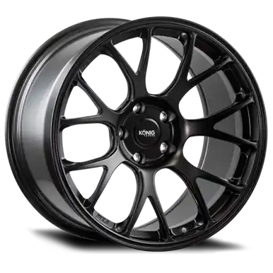 Luxury Konig Forged F1M 19X9.5 5X120 ET44 Satin Black Knurled Bead - F1M9952044B