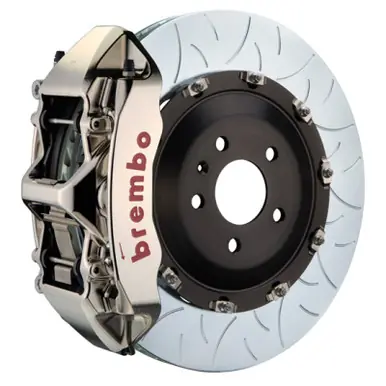 Certified Brembo 25+ BMW X3 30 xDrive Fr GT-R BBK 6 Pist Billet 380x34 2pc Rotor Slotted Type3 - Nickel Plated - 1N3.9093AR