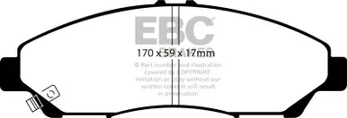 Instant Buy EBC 2016+ Honda Pilot 3.5L Ultimax2 Front Brake Pads - UD1378