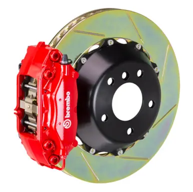 Wholesale Brembo 08-09 G8 Rear GT BBK 4 Piston Cast 345x28 2pc Rotor Slotted Type-1-Red - 2P2.8064A2