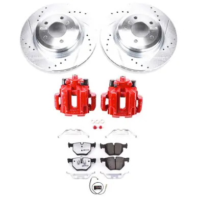 No Minimum Order Power Stop 11-13 BMW 335i Rear Z26 Street Warrior Brake Kit w/Calipers - KC5982-26